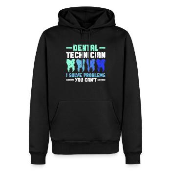 Zahntechniker Zahnklinik - Sweat à capuche Premium bio Homme - noir - Devant - Nico (187cm)