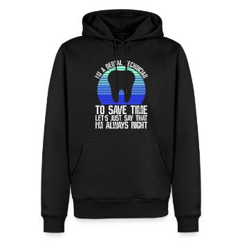 Kieferorthopädie Zahnlabortechniker - Sweat à capuche Premium bio Homme - noir - Devant - Nico (187cm)