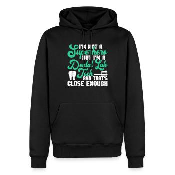 Zahntechniker Zahnlabor - Sweat à capuche Premium bio Homme - noir - Devant - Nico (187cm)