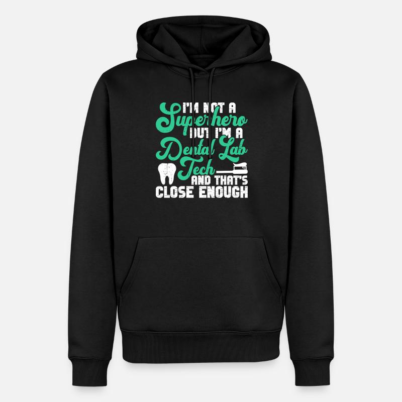 Zahntechniker Zahnlabor - Sweat à capuche Premium bio Homme - noir