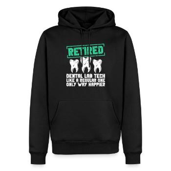 Zahntechniker Ruhestand Zahntechnik Rente - Men’s Premium Organic Hoodie - black - Front - Nico (187cm)