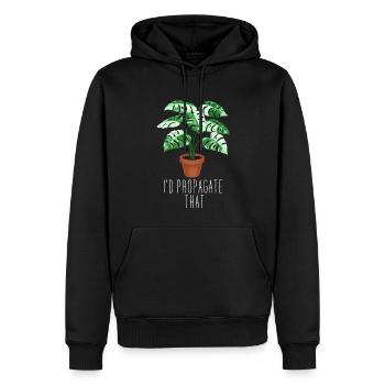 Je propagerais ça - Sweat à capuche Premium bio Homme - noir - Devant - Nico (187cm)