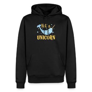 Pas de licorne de mer Licorne Animal Lover Narval - Sweat à capuche Premium bio Homme - noir - Devant - Nico (187cm)
