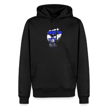 Israël Faust Jérusalem Hébreu Vrai Juif - Sweat à capuche Premium bio Homme - noir - Devant - Nico (187cm)