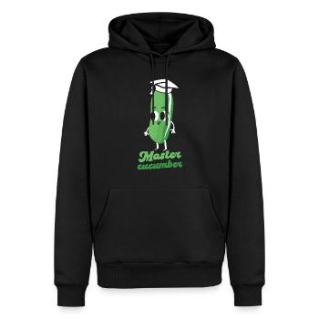 Master Concombre Végétarien Légumes Légumes Végétaliens - Sweat à capuche Premium bio Homme - noir - Devant - Nico (187cm)