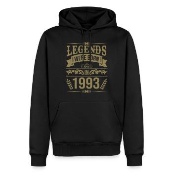 1993 Geburtstag Männer Frauen - Männer Premium Bio Hoodie - Schwarz - Vorne - Nico (187cm)