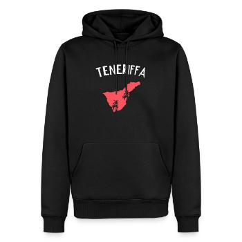 Tenerife - Herre Premium økologisk hoodie - sort - Foran - Nico (187cm)