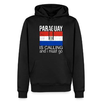 Paraguay Spruch - Männer Premium Bio Hoodie - Schwarz - Vorne - Nico (187cm)