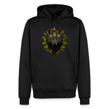 Wölfe Silhouette Naturschutz Tierschutz Wolf - Männer Premium Bio Hoodie - Schwarz - Vorne - Nico (187cm)