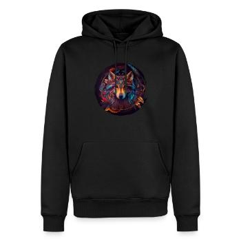 Wölfe Silhouette Naturschutz Tierschutz Wolf - Männer Premium Bio Hoodie - Schwarz - Vorne - Nico (187cm)