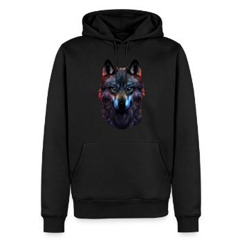 Wölfe Silhouette Naturschutz Tierschutz Wolf - Männer Premium Bio Hoodie - Schwarz - Vorne - Nico (187cm)