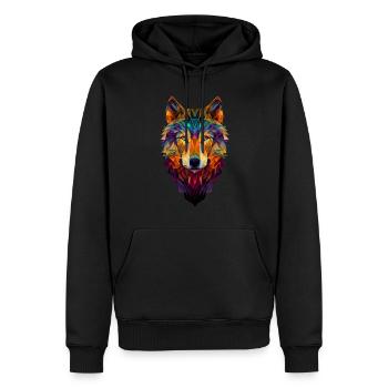 Wölfe Silhouette Naturschutz Tierschutz Wolf - Männer Premium Bio Hoodie - Schwarz - Vorne - Nico (187cm)