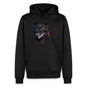 Wölfe Silhouette Naturschutz Tierschutz Wolf - Männer Premium Bio Hoodie - Schwarz - Vorne - Nico (187cm)