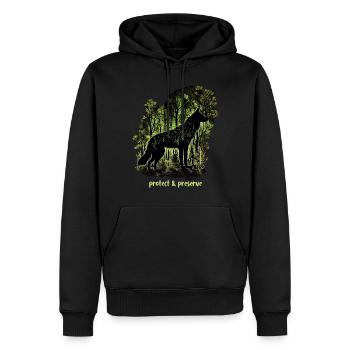 Wölfe Silhouette Naturschutz Tierschutz Wolf - Männer Premium Bio Hoodie - Schwarz - Vorne - Nico (187cm)
