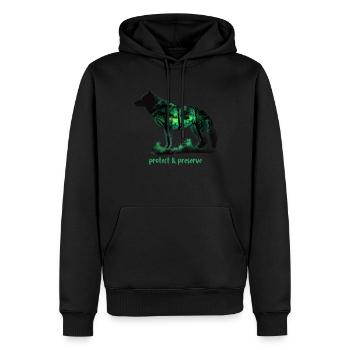 Wölfe Silhouette Naturschutz Tierschutz Wolf - Männer Premium Bio Hoodie - Schwarz - Vorne - Nico (187cm)