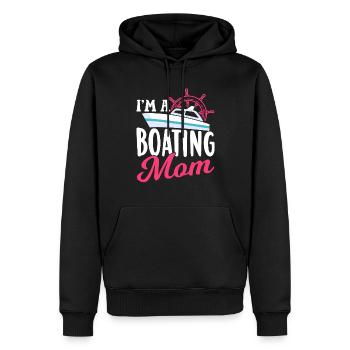 Ich Bin Eine Boot Fahrende Mutter Yacht Bootfahren - Männer Premium Bio Hoodie - Schwarz - Vorne - Nico (187cm)