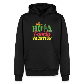 Hola Family Holiday Vacances en famille Vacances en famille - Sweat à capuche Premium bio Homme - noir - Devant - Nico (187cm)