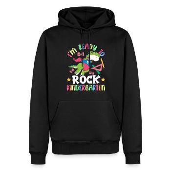 Ich Bin Bereit Den Kindergarten Zu Rocken Kinder - Männer Premium Bio Hoodie - Schwarz - Vorne - Nico (187cm)