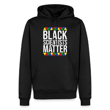 Black scientists are important - Men’s Premium Organic Hoodie - black - Front - Nico (187cm)