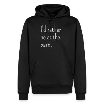 I'd Rather Be At The Barn Horse Girl - Men’s Premium Organic Hoodie - black - Front - Nico (187cm)