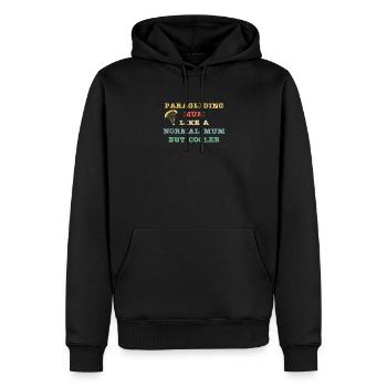 Paragliding Mum - like a normal Mum but cooler - Männer Premium Bio Hoodie - Schwarz - Vorne - Nico (187cm)