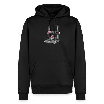 3D Druck Printing CAD PLA Filament 3d drucken - Männer Premium Bio Hoodie - Schwarz - Vorne - Nico (187cm)