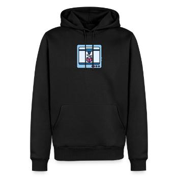 3D Druck Printing CAD PLA Filament 3d drucken - Männer Premium Bio Hoodie - Schwarz - Vorne - Nico (187cm)