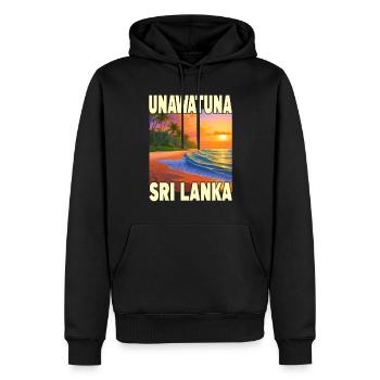 Unawatuna Sunset - Sri Lanka - Sweat à capuche Premium bio Homme - noir - Devant - Nico (187cm)