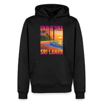 Unawatuna Sunset - Sri Lanka - Sweat à capuche Premium bio Homme - noir - Devant - Nico (187cm)
