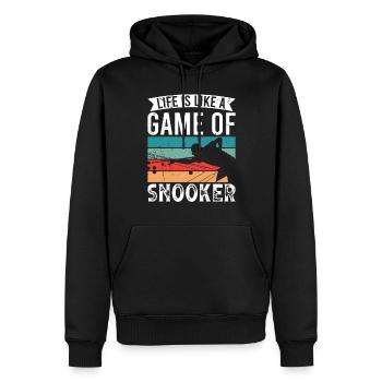 Billiards Life Like Game Of Snooker 8 Ball Pool - Men’s Premium Organic Hoodie - black - Front - Nico (187cm)