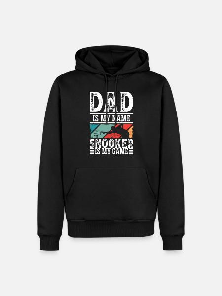 biljart vader is mijn naam snooker is mijn spel 8 bal - Mannen Premium Bio hoodie - zwart