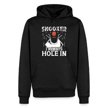 Snooker Always Hole In Billiards Player 8 Ball Pool - Men’s Premium Organic Hoodie - black - Front - Nico (187cm)