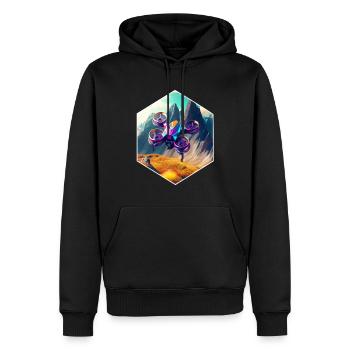 Drone Flying Quadcopter - Men’s Premium Organic Hoodie - black - Front - Nico (187cm)