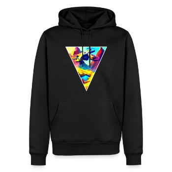 Drone Pilot fly - Men’s Premium Organic Hoodie - black - Front - Nico (187cm)