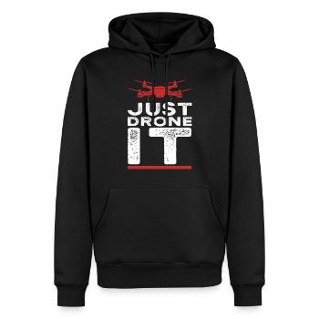 Drone Pilot fly - Men’s Premium Organic Hoodie - black - Front - Nico (187cm)