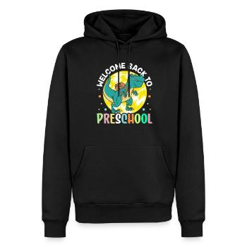 Welcome Back to Preschool Back to School - Men’s Premium Organic Hoodie - black - Front - Nico (187cm)