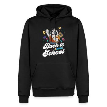 Retour à l’école Retour à l’école Enseignant de retour à l’école - Sweat à capuche Premium bio Homme - noir - Devant - Nico (187cm)