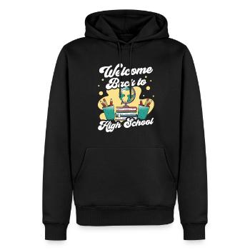 Welcome back to school Teachers Back to school - Men’s Premium Organic Hoodie - black - Front - Nico (187cm)