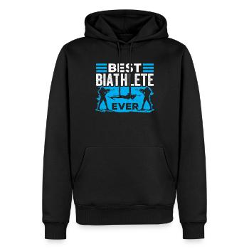Meilleur biathlète de tous les temps Biathlon Biathlète - Sweat à capuche Premium bio Homme - noir - Devant - Nico (187cm)