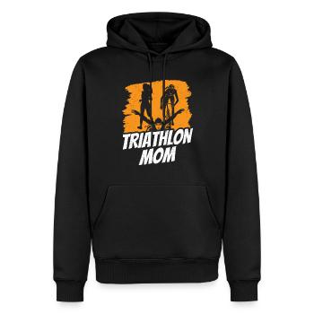 Triathlon Mama Triathlons Triathletin Triathlet - Männer Premium Bio Hoodie - Schwarz - Vorne - Nico (187cm)