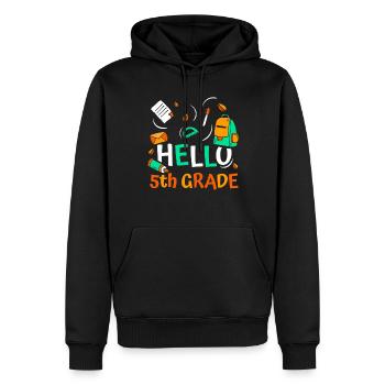 Hallo 5. Klasse Fünftklässler 5 Klasse Fünfte - Männer Premium Bio Hoodie - Schwarz - Vorne - Nico (187cm)