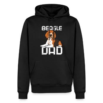 Beagle Papa Garçon Type Puppy Beagles Chien - Sweat à capuche Premium bio Homme - noir - Devant - Nico (187cm)