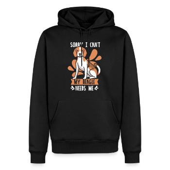 Kann Nicht Mein Beagle Braucht Mich Beagles Hund - Männer Premium Bio Hoodie - Schwarz - Vorne - Nico (187cm)