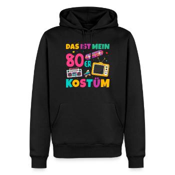 Das Ist Mein 80er Kostüm - Männer Premium Bio Hoodie - Schwarz - Vorne - Nico (187cm)