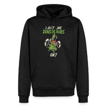 Cadeau de dinosaure Dino Lover Cadeau - Sweat à capuche Premium bio Homme - noir - Devant - Nico (187cm)