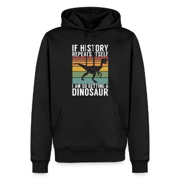 Dinosaurier Geschenk Dino Liebhaber Geschenk - Männer Premium Bio Hoodie - Schwarz - Vorne - Nico (187cm)