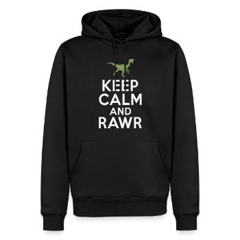 Cadeau de dinosaure Dino Lover Cadeau - Sweat à capuche Premium bio Homme - noir - Devant - Nico (187cm)
