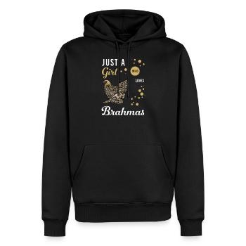 Brahma Chicken I Chicken Poultry Motif pour - Sweat à capuche Premium bio Homme - noir - Devant - Nico (187cm)