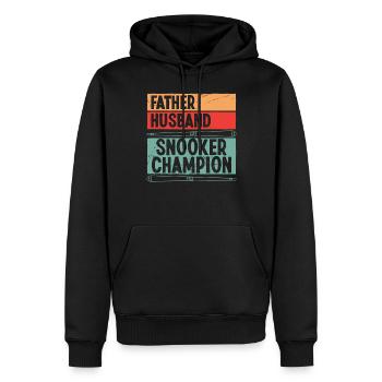 Billiard Father Husband Snooker Champion 8 Ball - Men’s Premium Organic Hoodie - black - Front - Nico (187cm)