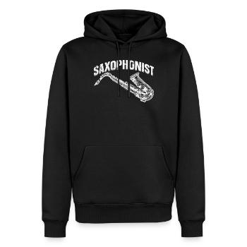 Saxophonist Saxophone Instrument Sax Playing Saxop - Männer Premium Bio Hoodie - Schwarz - Vorne - Nico (187cm)
